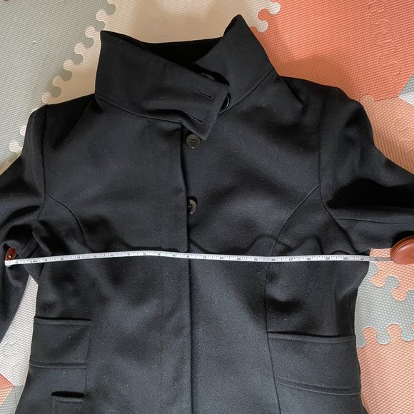 LE CHÂTEAU Black Fully Lined Wool Pea Coat (Size XXL) - Picture 6 of 16